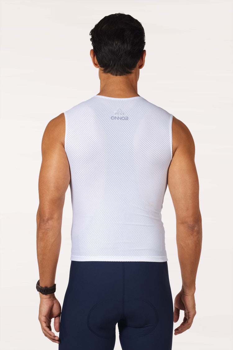 Men's White Pro Cycling Base Layer