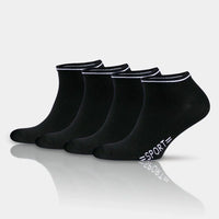 Men's Cotton Low Cut Black Athletic Socks