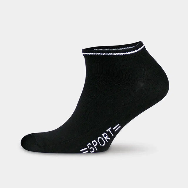 Men's Cotton Low Cut Black Athletic Socks