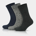 Men's Merino Wool Extra Thick Full Terry Fuzzy Crew Socks - Full Cushion