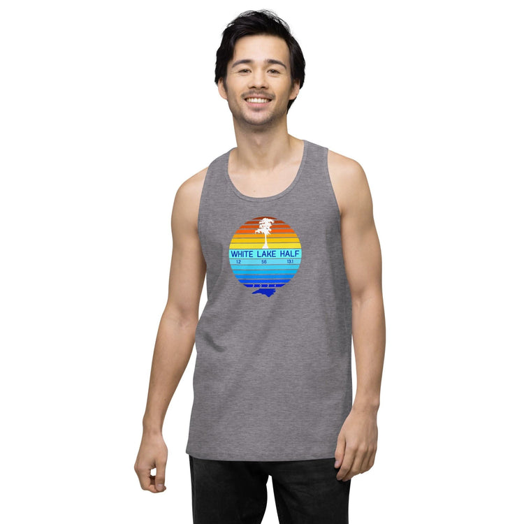 Men’s White Lake Half Premium Tank