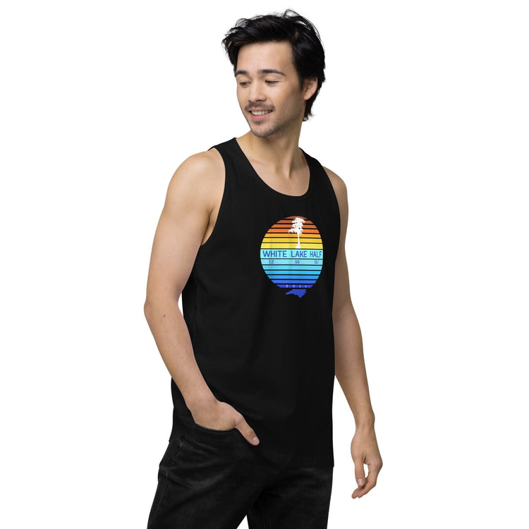 Men’s White Lake Half Premium Tank