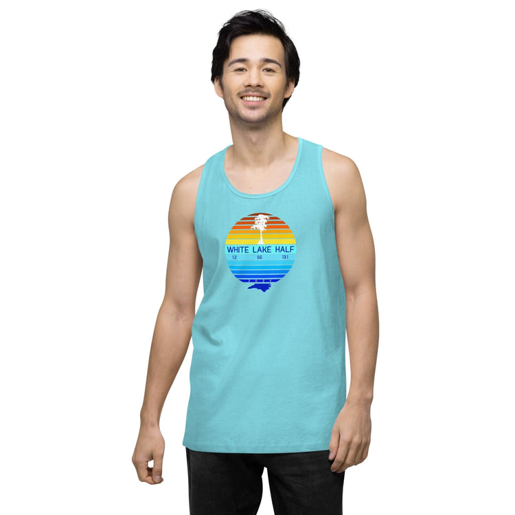 Men’s White Lake Half Premium Tank