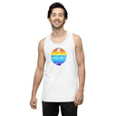 Men’s White Lake Half Premium Tank