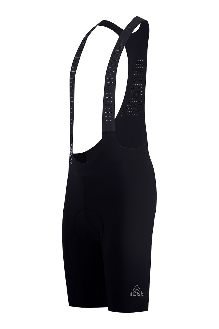 Men's Seamless Black Pro Cycling Bib Shorts
