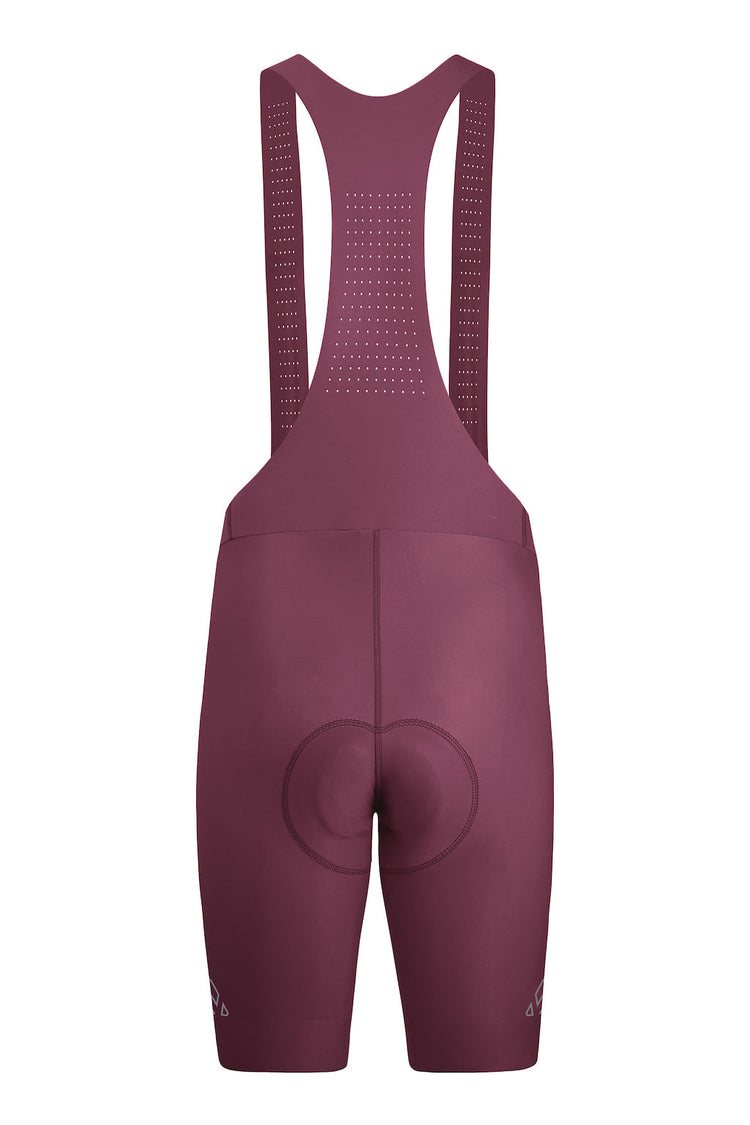 Men's Seamless Burgundy Pro Cycling Bib Shorts