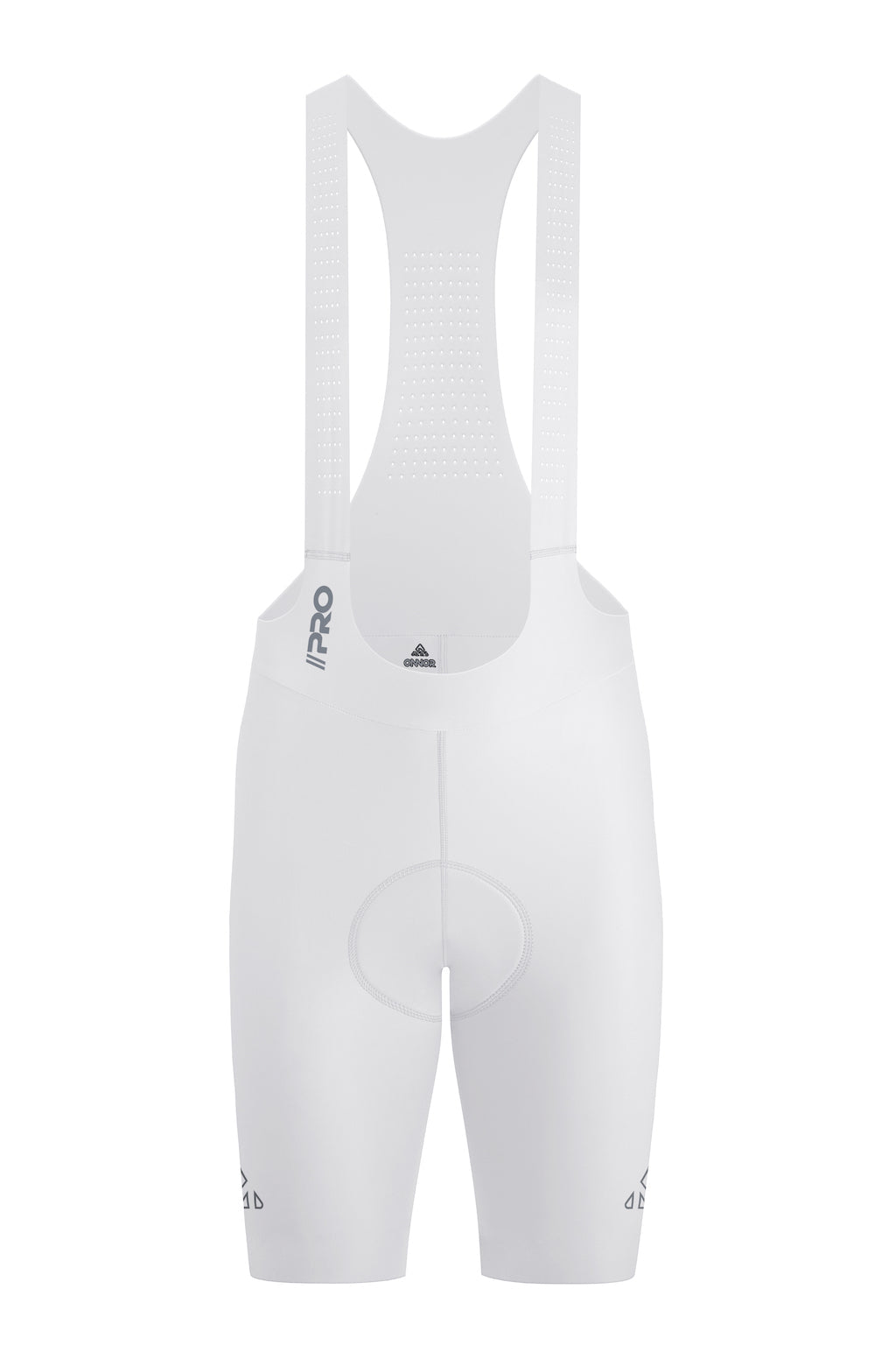 Men's Seamless White Pro Cycling Bib Shorts
