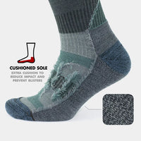 Merino Wool Crew Lightweight Hiking Boot Socks for Men and Women