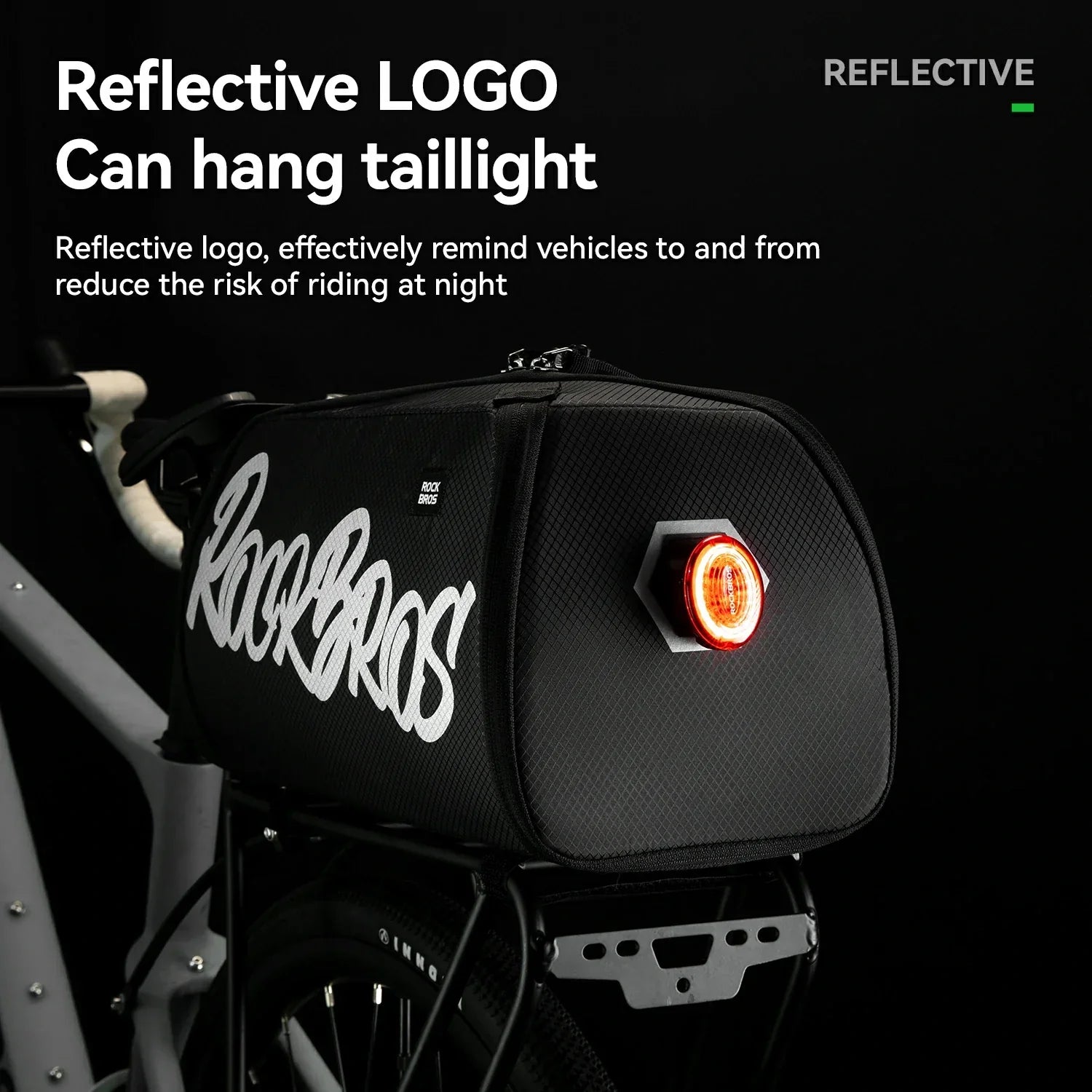 Bike Rear Rack Bag One-Piece Foldable 11L-15L