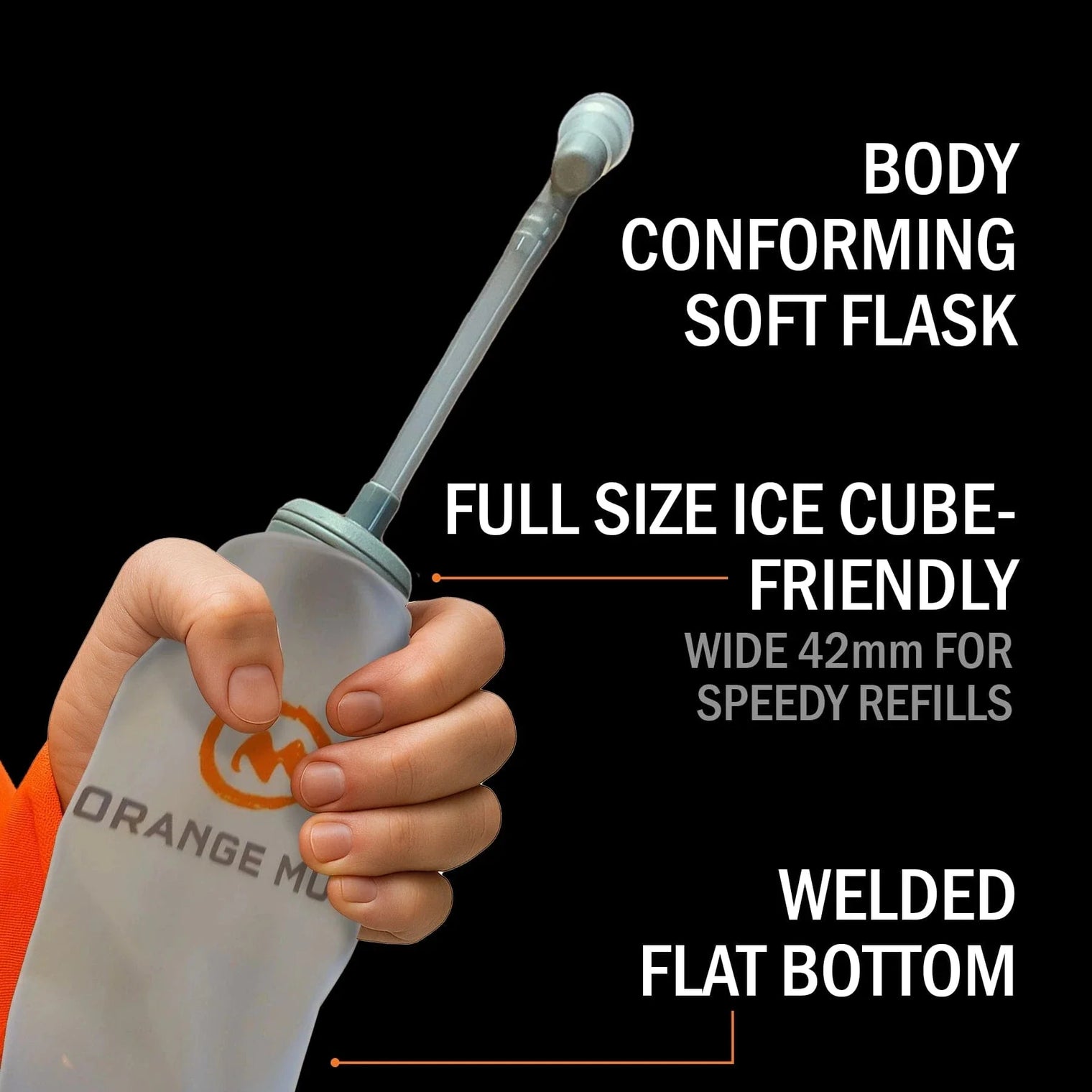 Ultraflask, 500ml soft flask, 17 oz, by Orange Mud