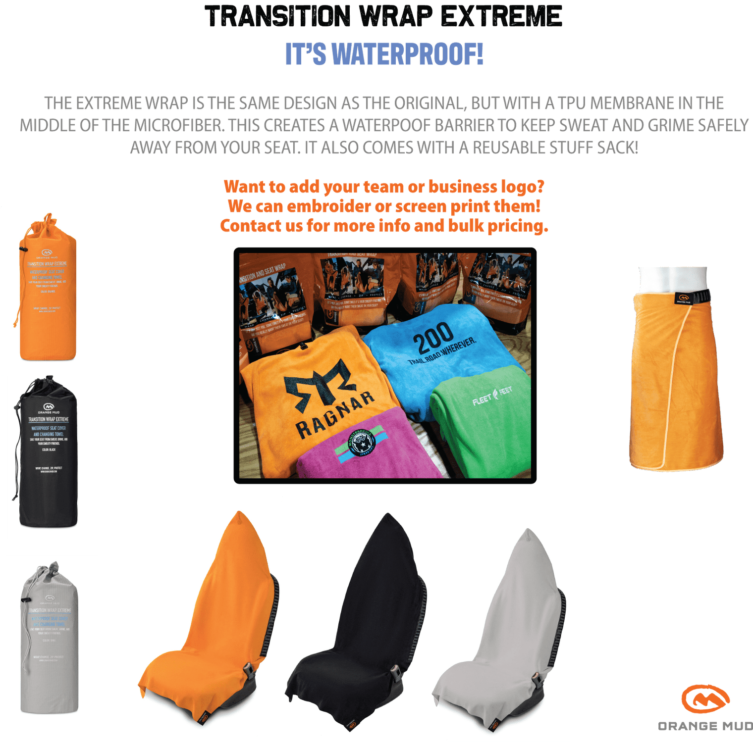Transition Wrap Extreme: Waterproof Seat Cover and Changing Towel