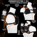 HydraQuiver Vest Pack 2 - 2.0: Ideal for marathon, Ironman, and ultrarunning.