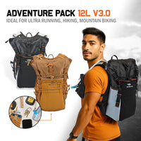 Adventure Pack, 12L 3.0: Ideal for ultra running, hiking, mountain biking