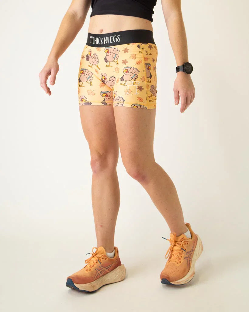Women's Pardoned Turkeys 3" 2-Pocket Compression Shorts