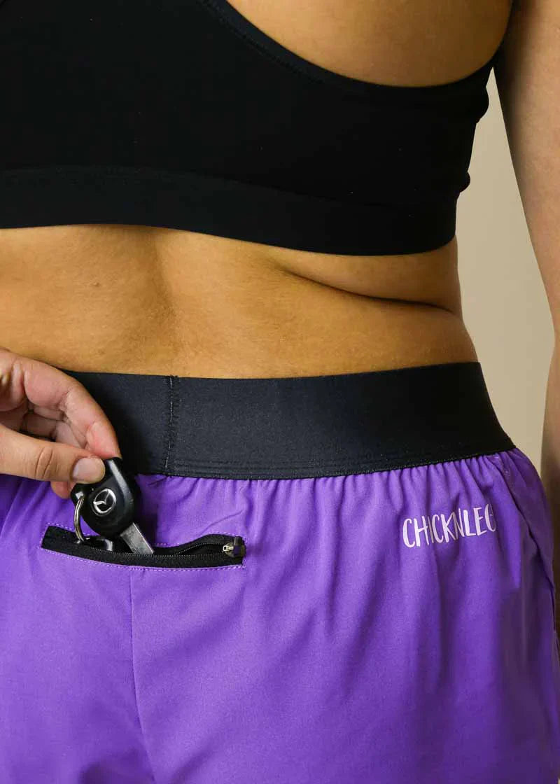 Women's Purple 1.5" Split Shorts (XXS, XS, S, M, L, XL)