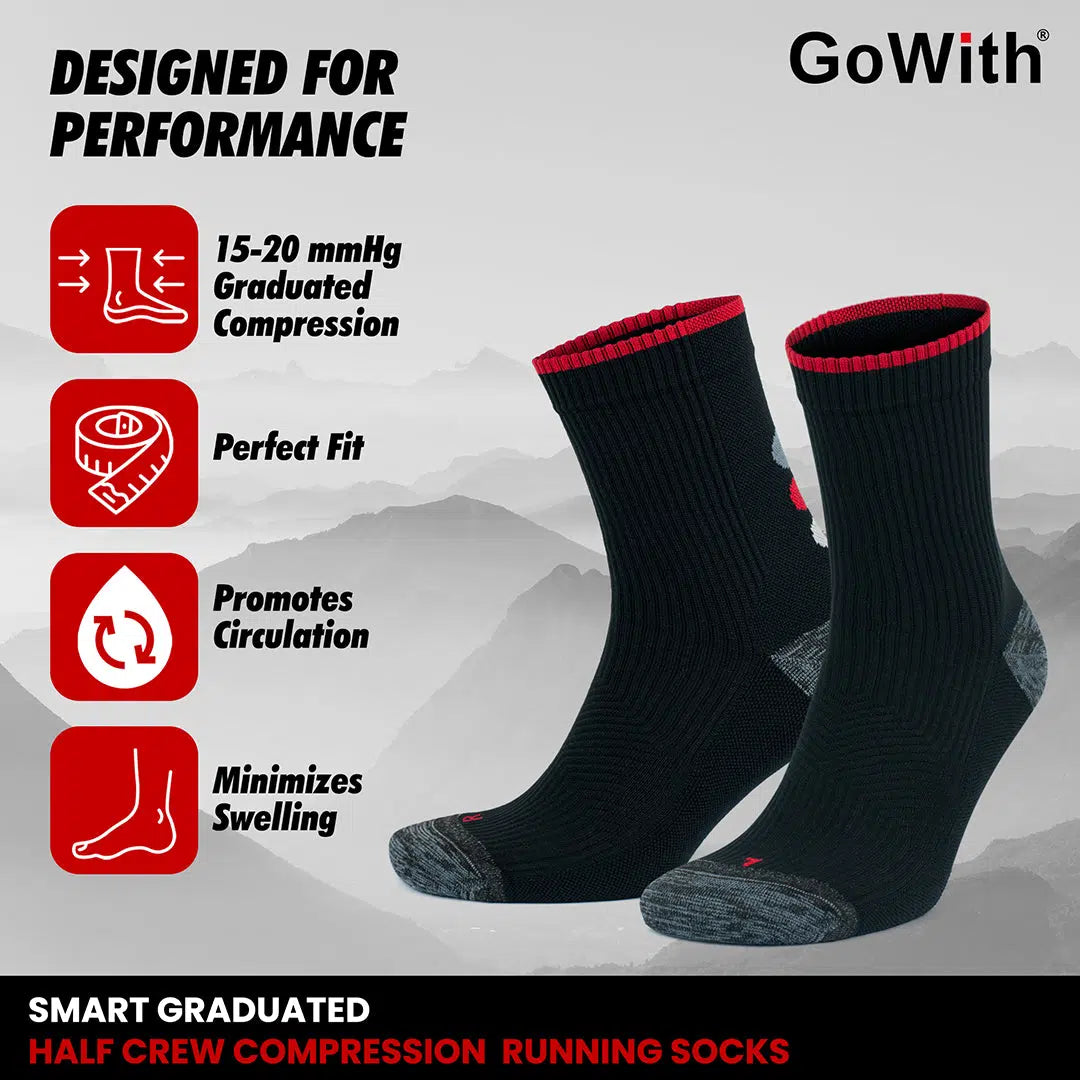 Quarter Compression Running Socks for Men and Women