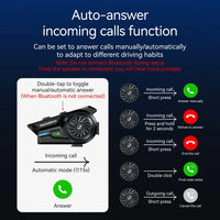 R1 Motorcycle Bluetooth Communication Headset Helmet Speakers