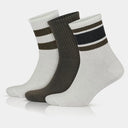 Women's Cotton Quarter Striped Retro College Socks