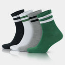 Women's Cotton Quarter Striped Retro College Socks