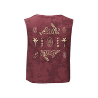 Women's Muscle Tee: Ruby Wine