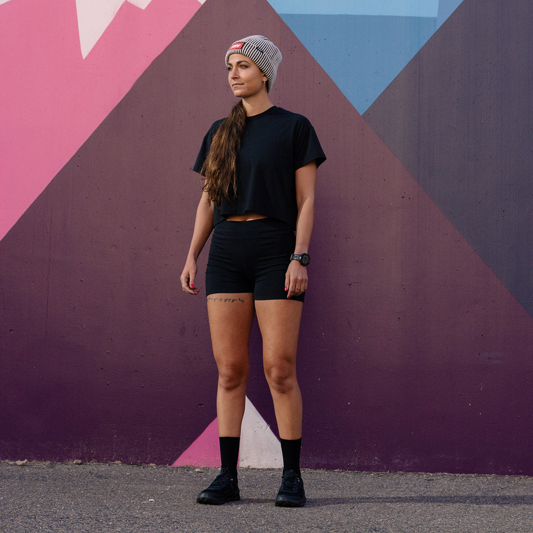 Women's Running Tee: Black