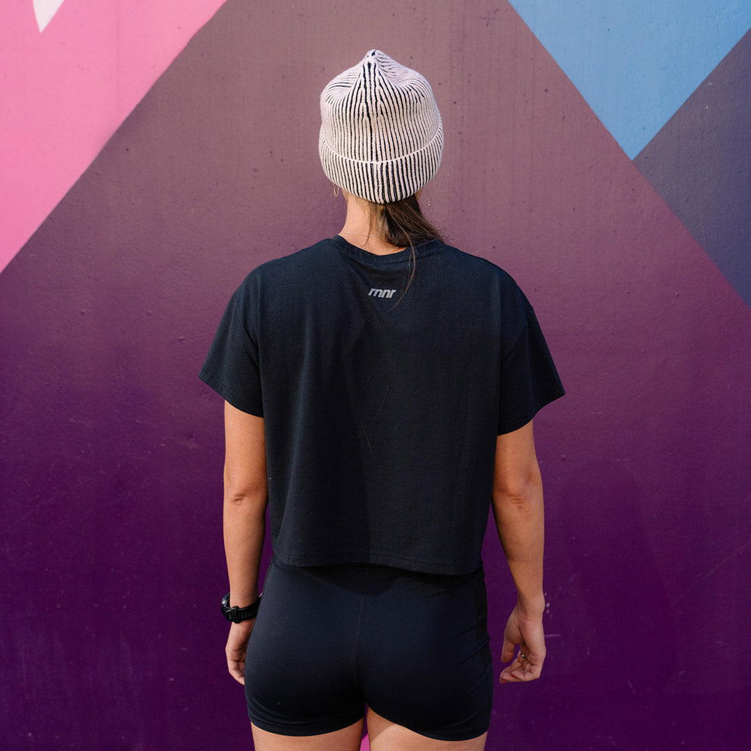Women's Running Tee: Black