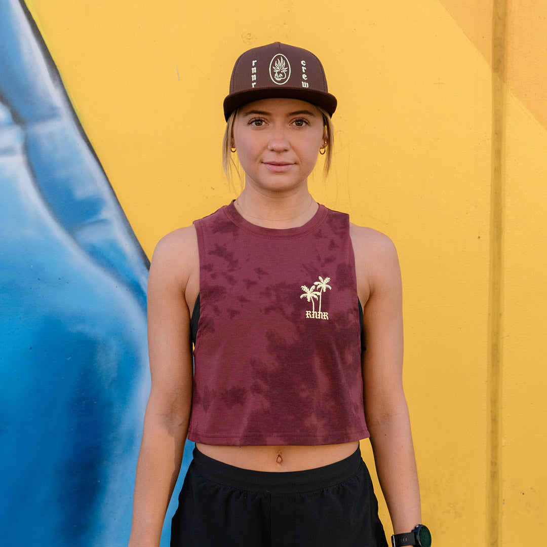 Women's Muscle Tee: Ruby Wine