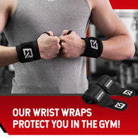 ROCKBROS 22” Wrist Wraps with Thumb Loop Premium Quality for Weightlifting
