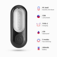 ROCKBROS COB Mini Rear Light Dual Light Colors