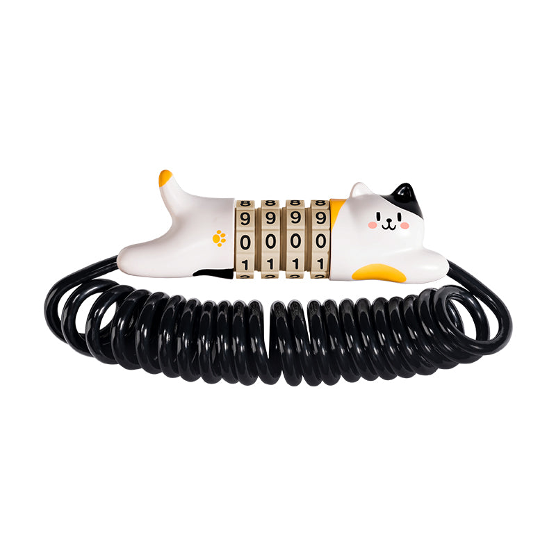 ROCKBROS Cute Cat Password Bike Helmet Lock 51.2 inch 130 cm