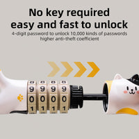 ROCKBROS Cute Cat Password Bike Helmet Lock 51.2 inch 130 cm