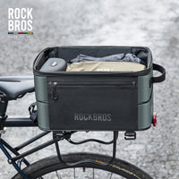 ROCKBROS Road to Sky Foldable Trunk Bag – 16.8L Expandable Bike Rack Bag