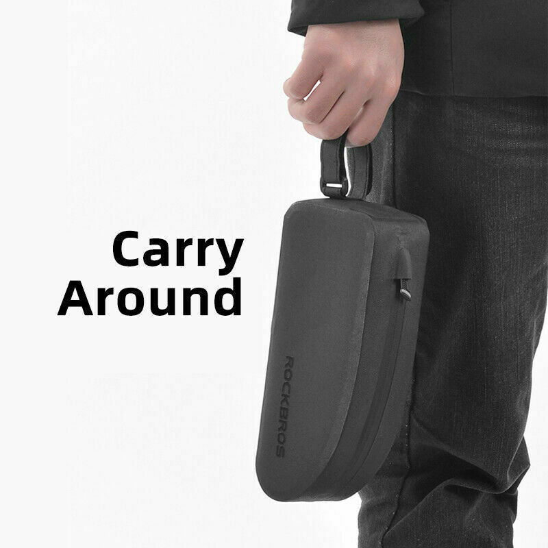 Double Zipper Top Tube Bag Frame Fitted Bike Bag Front Frame Bag