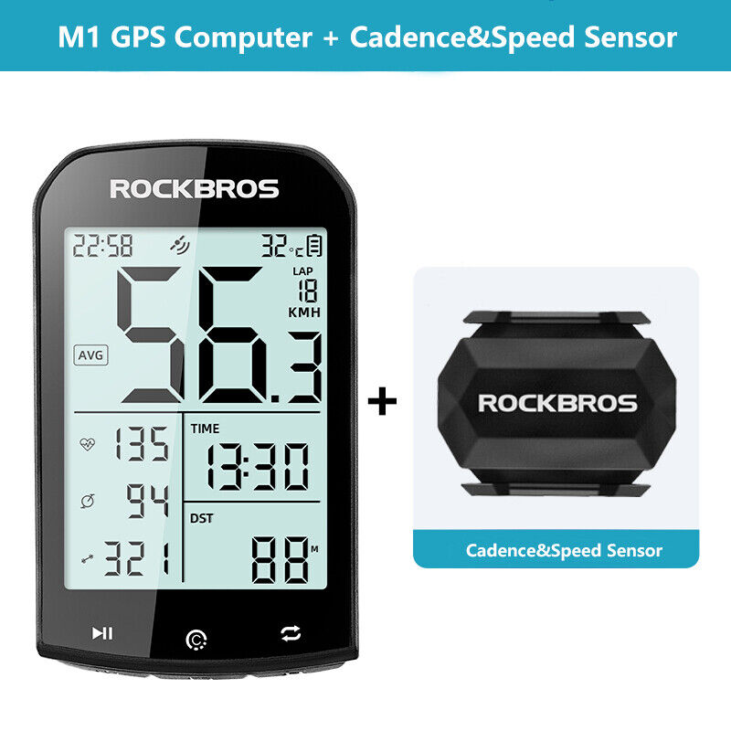 ROCKBROS Wireless Bike Computer - ANT+ Bluetooth, Multi-GPS, Waterproof