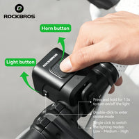 SKL01 Electric Bike Horn Front Light 2-in-1 450lm 2300mAh