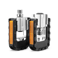 Foldable Bicycle Pedals MTB Bike Cycling Flat Platform Pedals Reflective Aluminium 9/16''