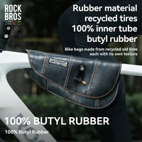 Sustainable Eco-Friendly Recycled Tire Bike Frame Bag 0.5L ROAD TO SKY