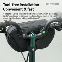 Sustainable Eco-Friendly Recycled Tire Bike Handlebar Bag 2.5L ROAD TO SKY