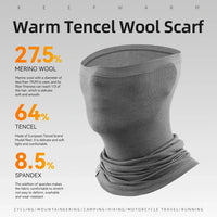 Merino Wool Neck Gaiter Face Mask Thermal for Men Women