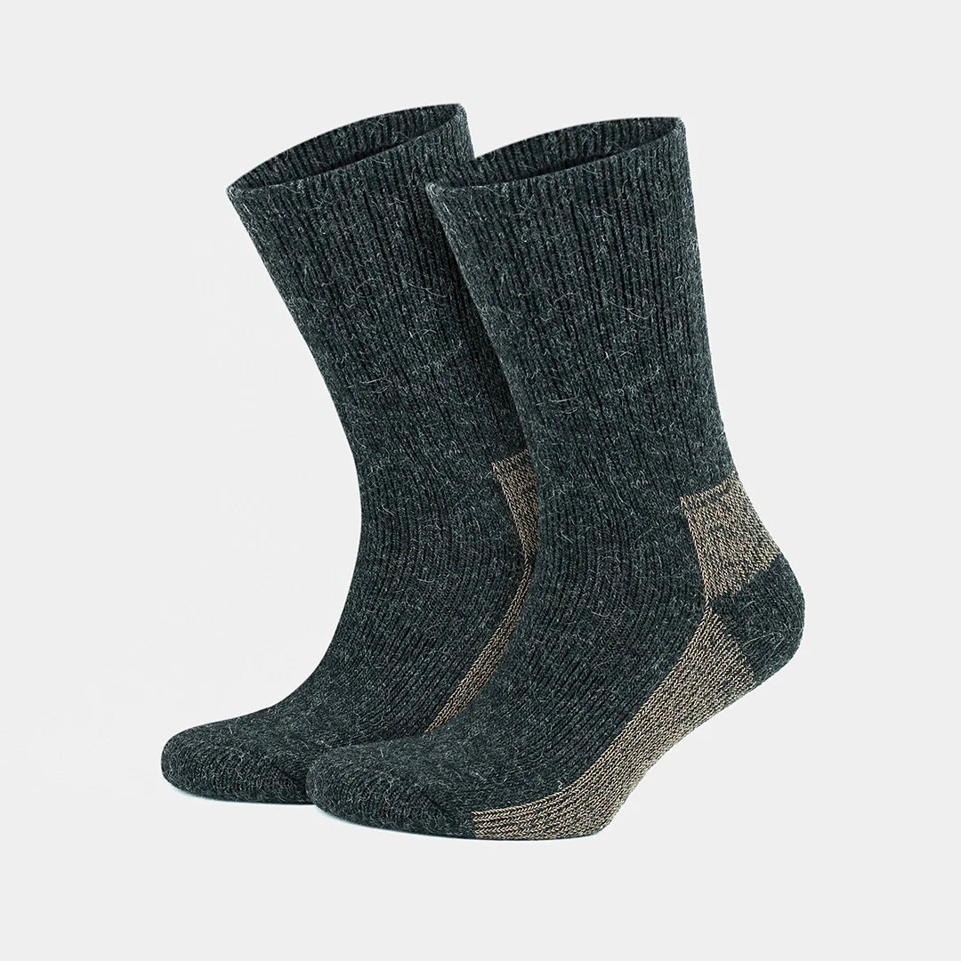 Thermal Warm Terry Lined Alpaca Hiking Boot Socks for Men & Women