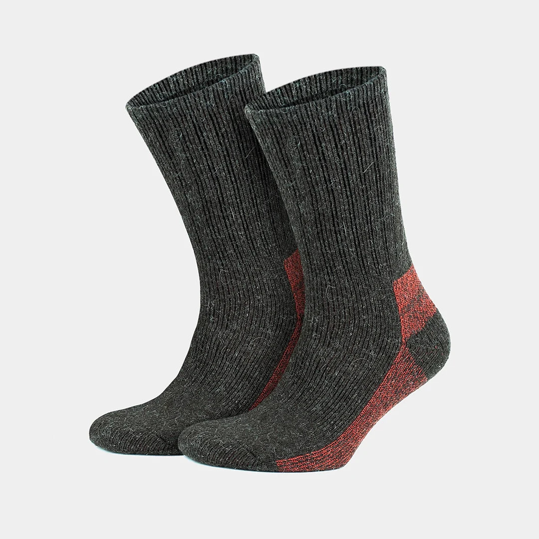 Thermal Warm Terry Lined Alpaca Hiking Boot Socks for Men & Women
