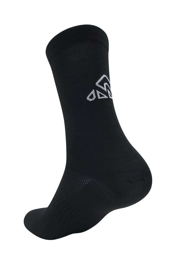 Unisex Back Logo Black Cycling Socks