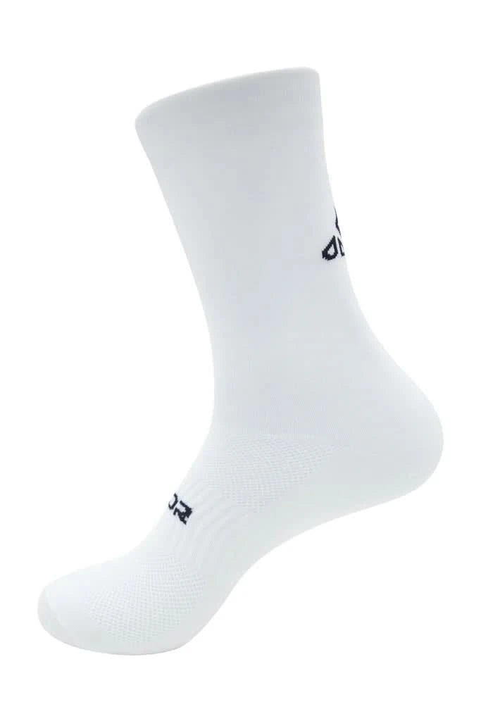 Unisex Back Logo White Cycling Socks