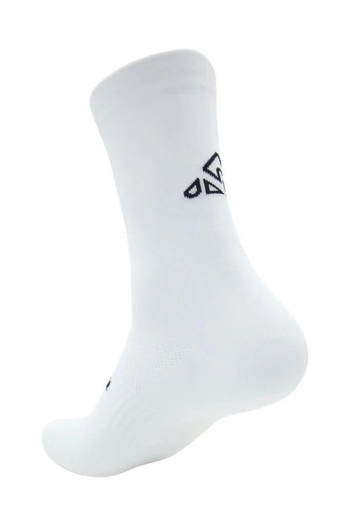 Unisex Back Logo White Cycling Socks