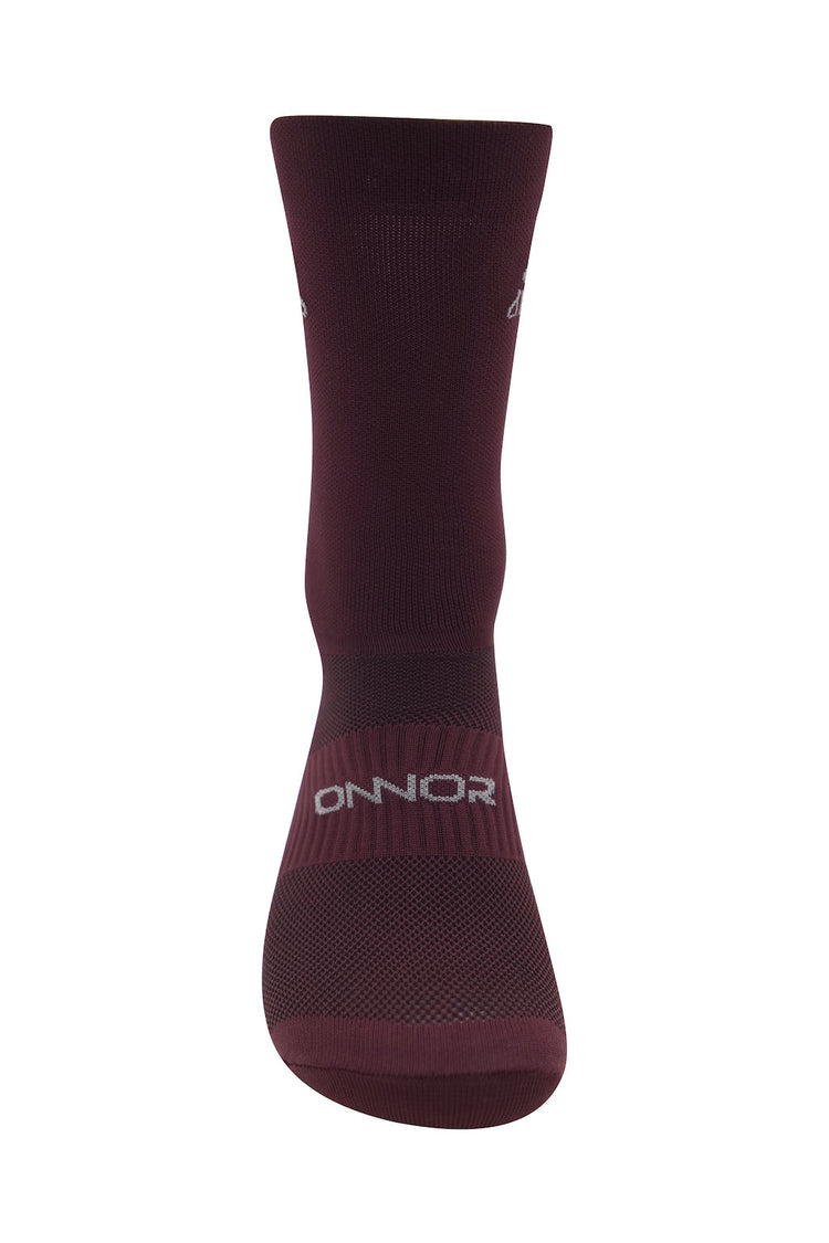 Unisex Burgundy Cycling Socks
