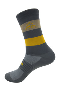 Unisex Gray / Khaki Cycling Socks