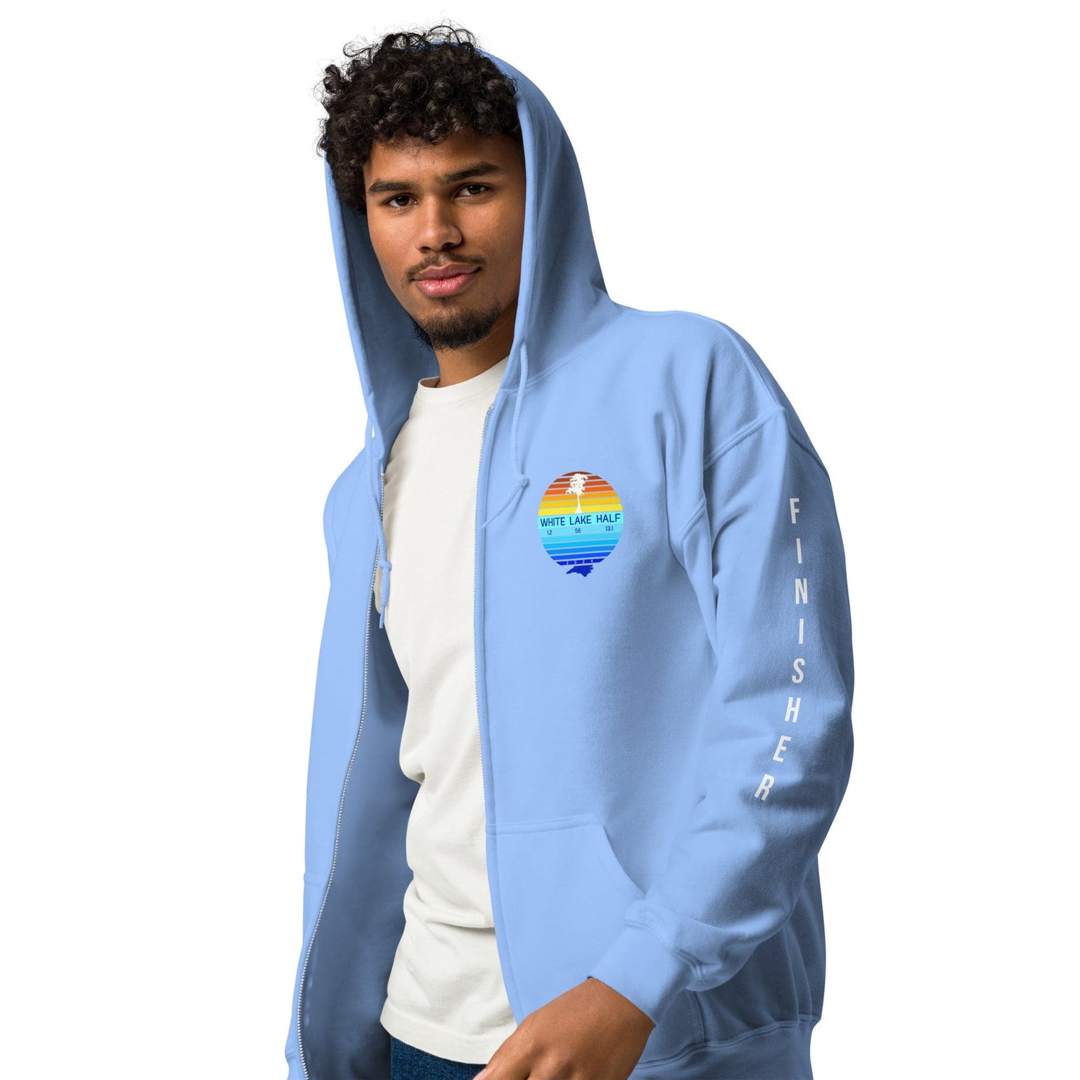 White Lake Half Heavy Blend Zip Up Finisher Hoodie