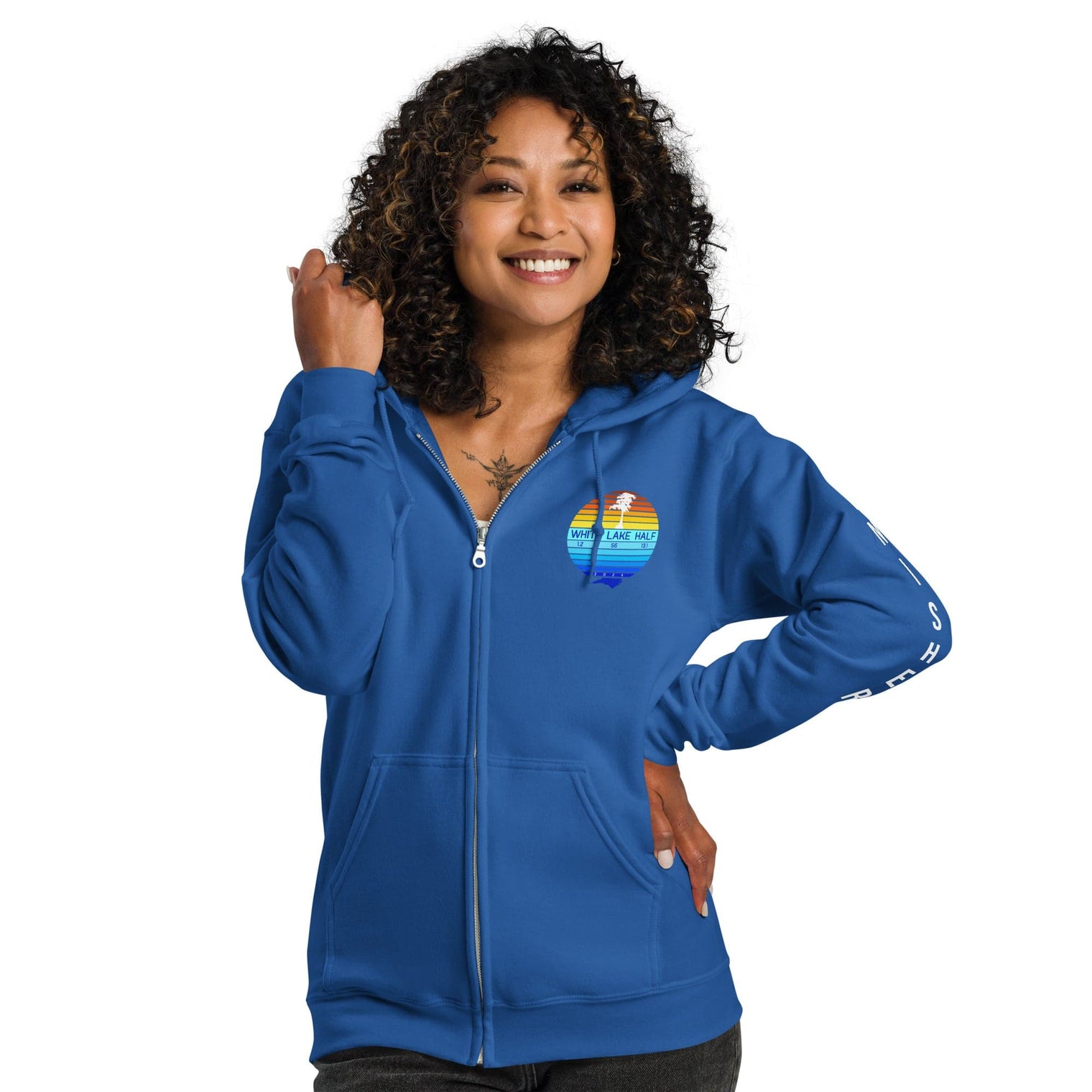 2024 White Lake Half Heavy Blend Zip Up Finisher Hoodie