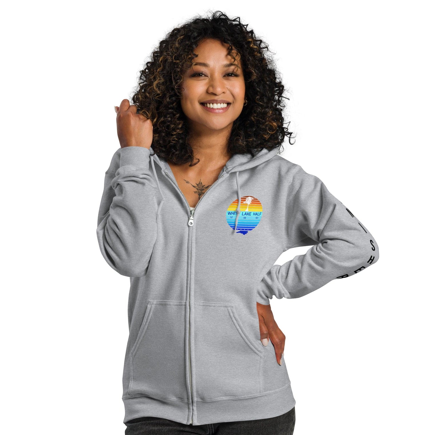 2024 White Lake Half Heavy Blend Zip Up Finisher Hoodie