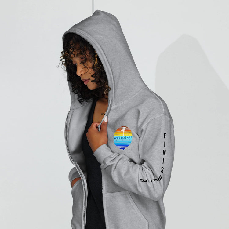 White Lake Half Heavy Blend Zip Up Finisher Hoodie